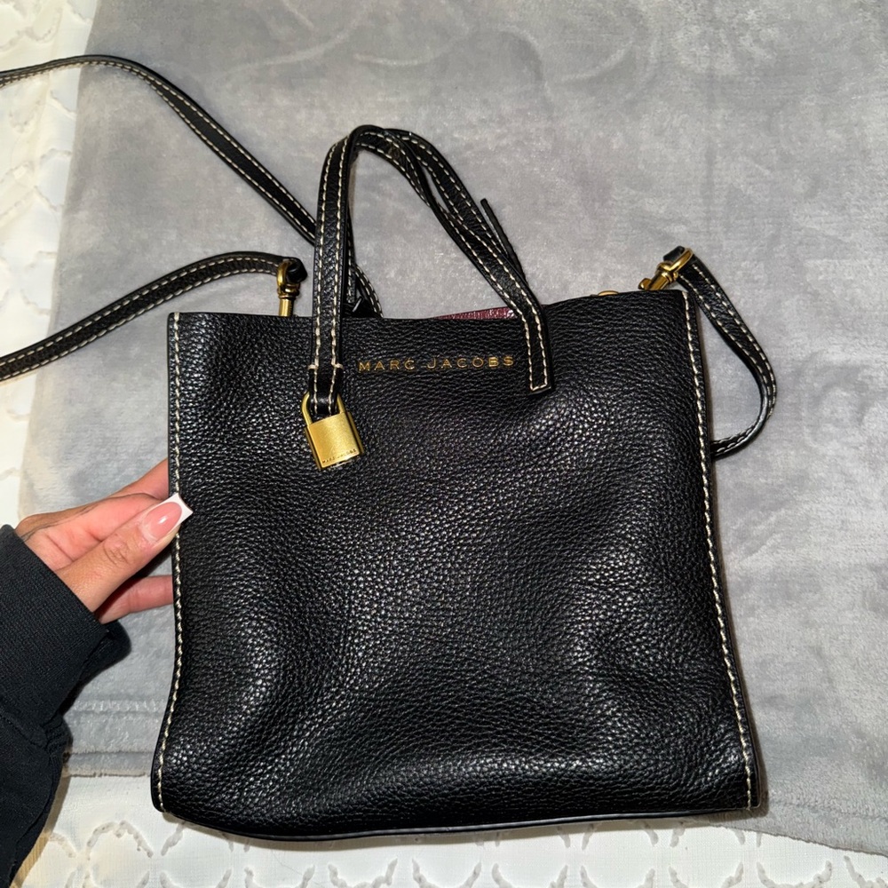 Marc Jacobs Black Pebbled Leather Tote